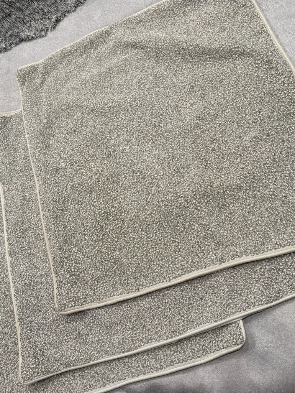 Nice Light Gray Set of 4 Pillow Covers